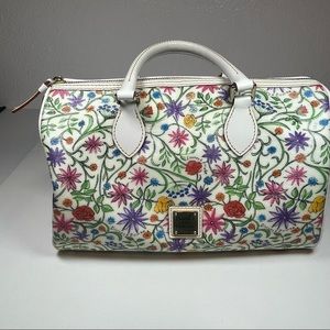 DOONEY & BOURKE Coated White Multicolor Floral Handbag